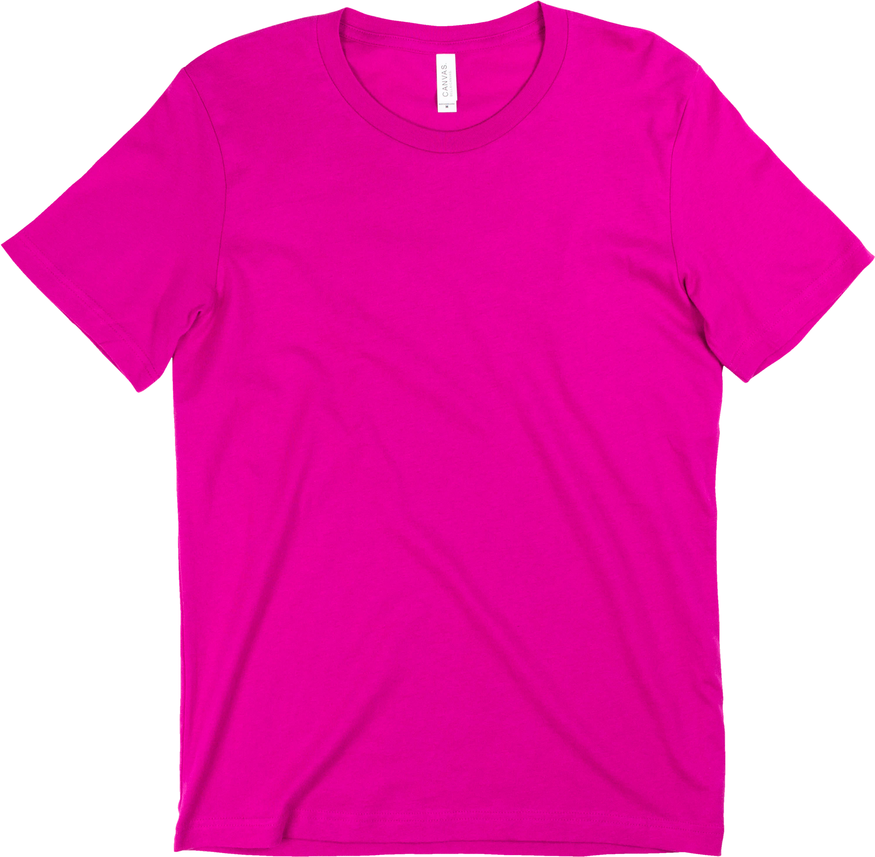 Pink T Shirt Template Front View PNG Image