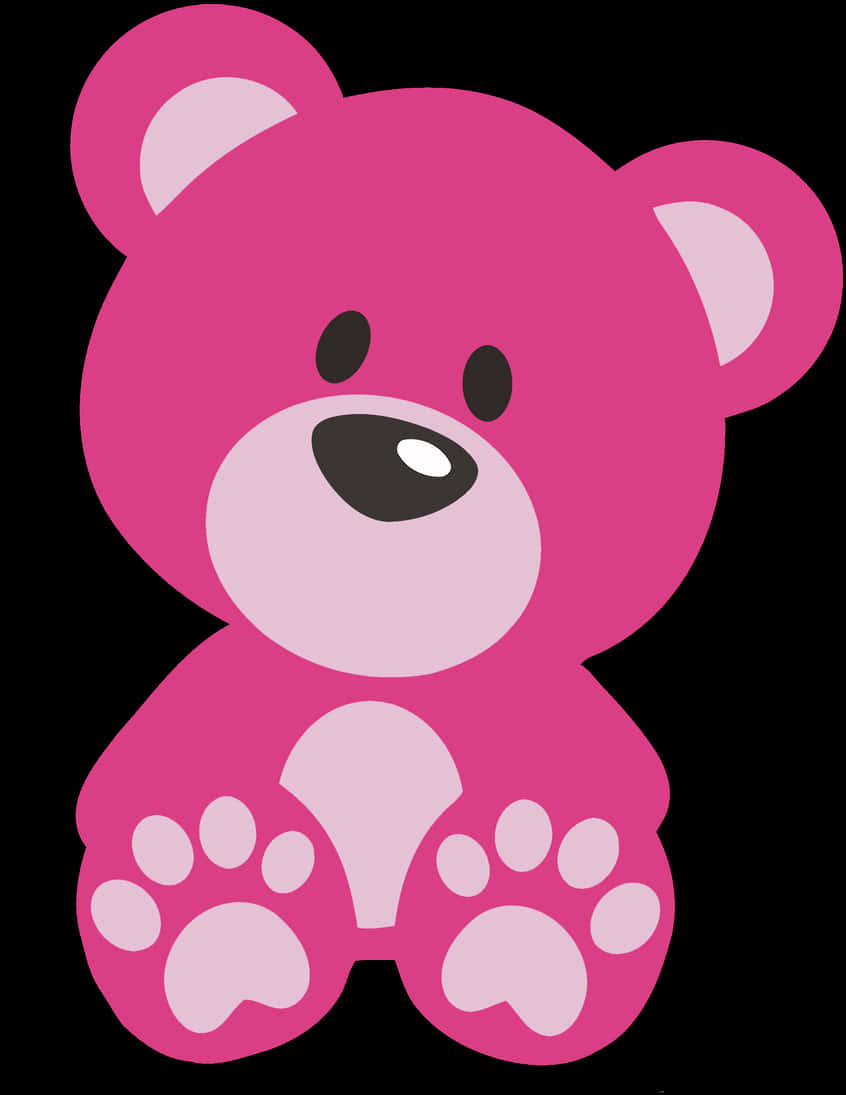 Pink Teddy Bear Graphic PNG Image