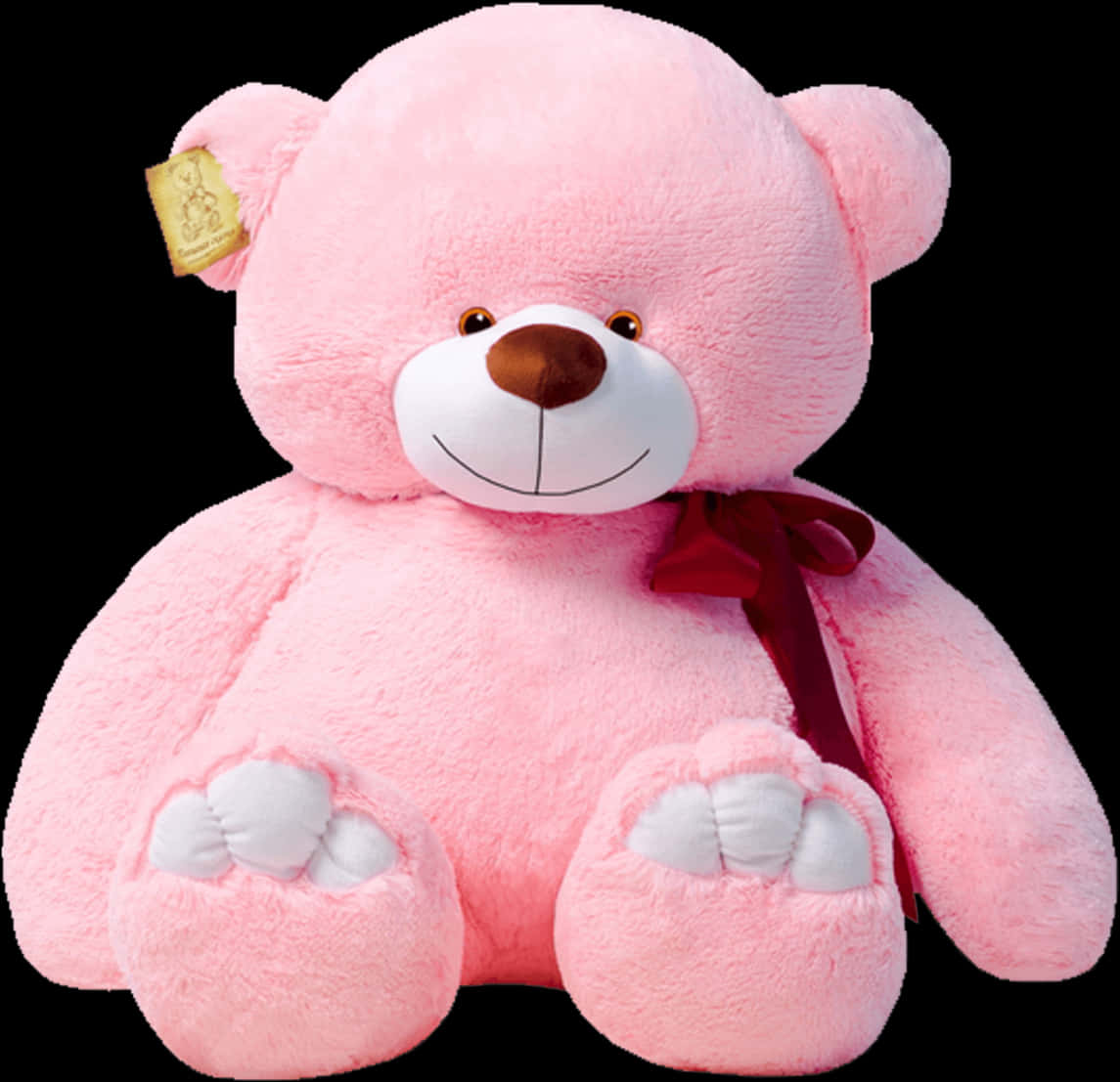 Pink Teddy Bear Plush Toy PNG Image