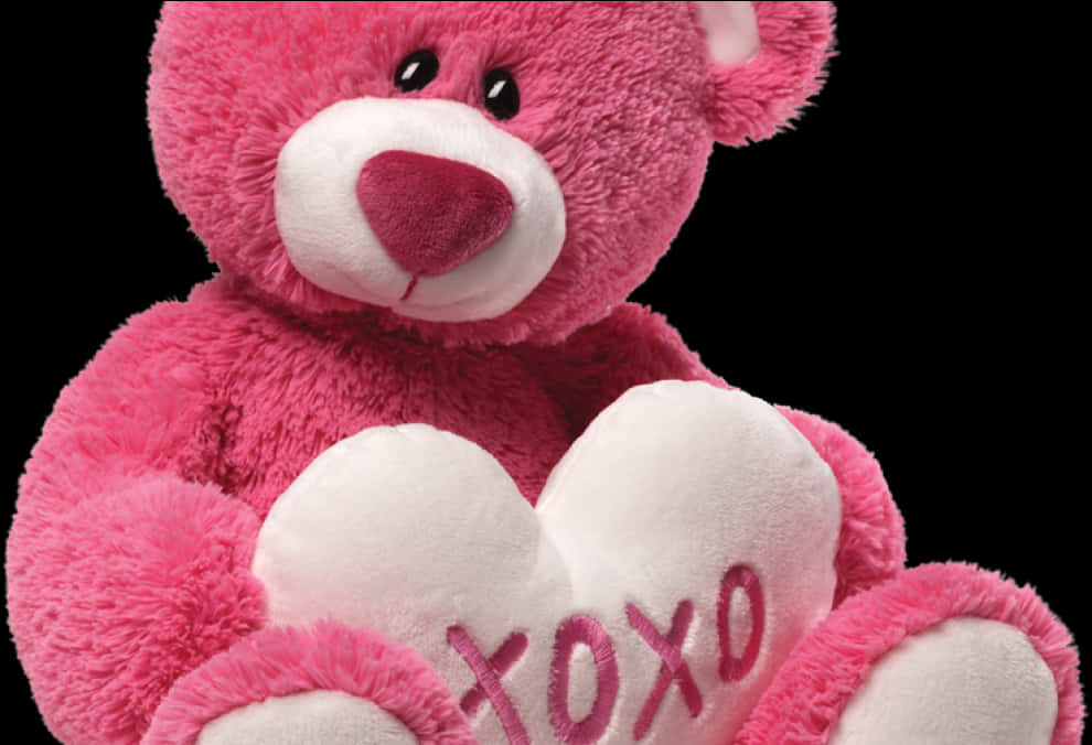 Pink Teddy Bear X O X O PNG Image