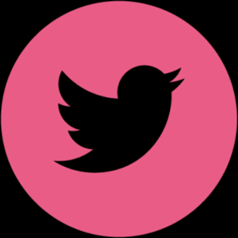 Pink Twitter Bird Logo PNG Image