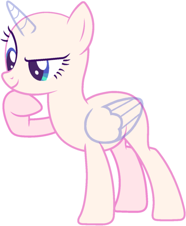 Pink Unicorn M L P Base PNG Image