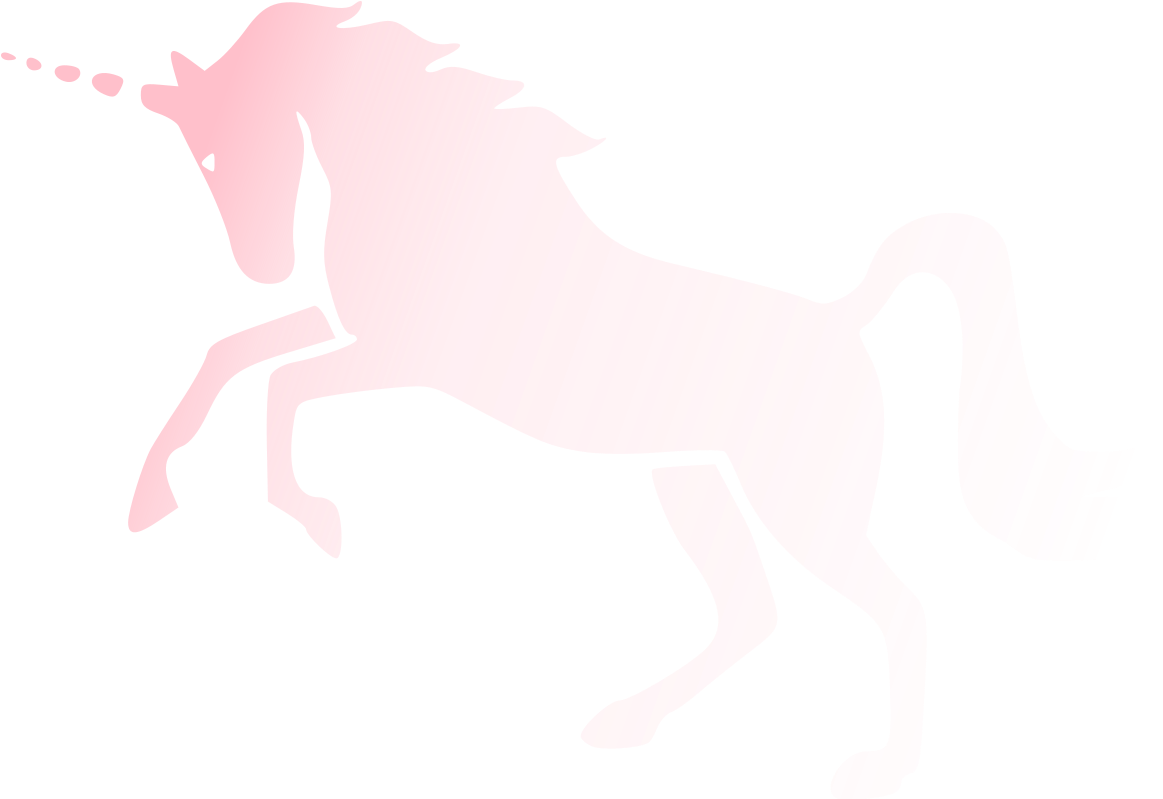 Pink Unicorn Silhouette PNG Image