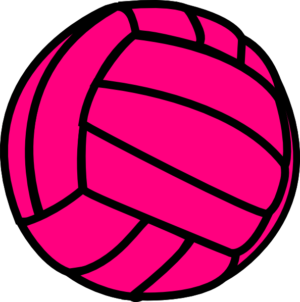 Pink Volleyball Clipart PNG Image