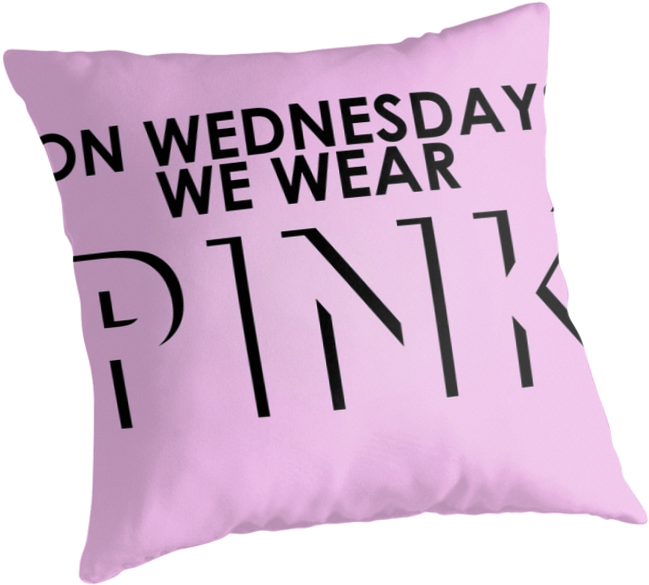 Pink Wednesday Cushion PNG Image