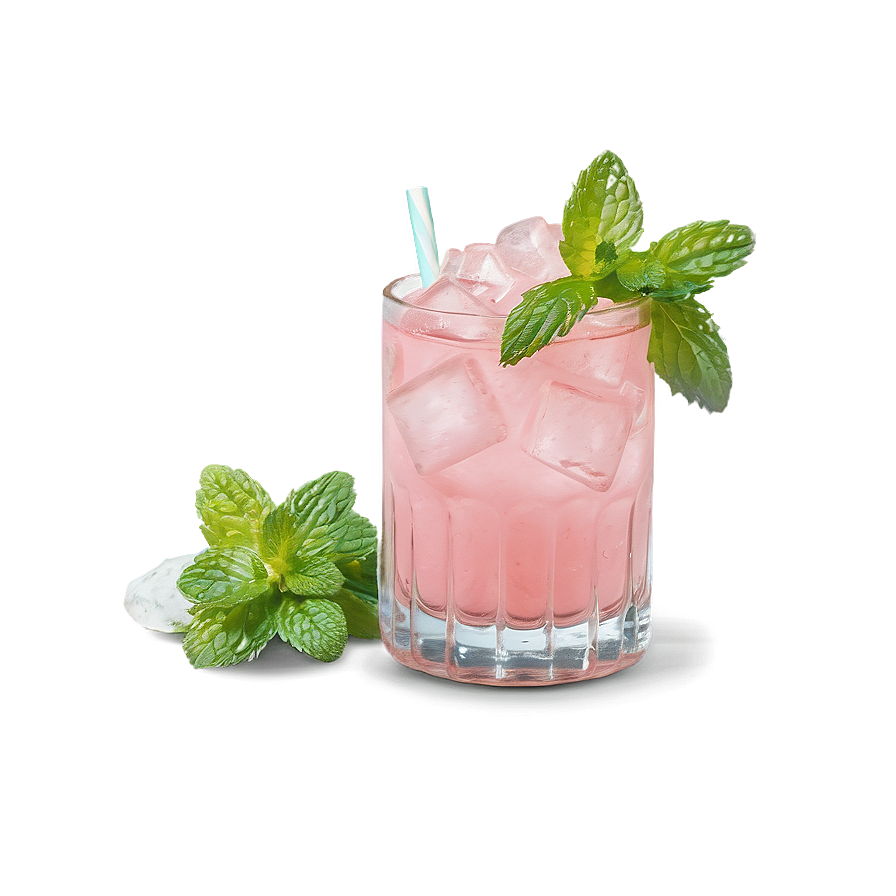 Pink Whitney With Mint Garnish Png 06132024 PNG Image