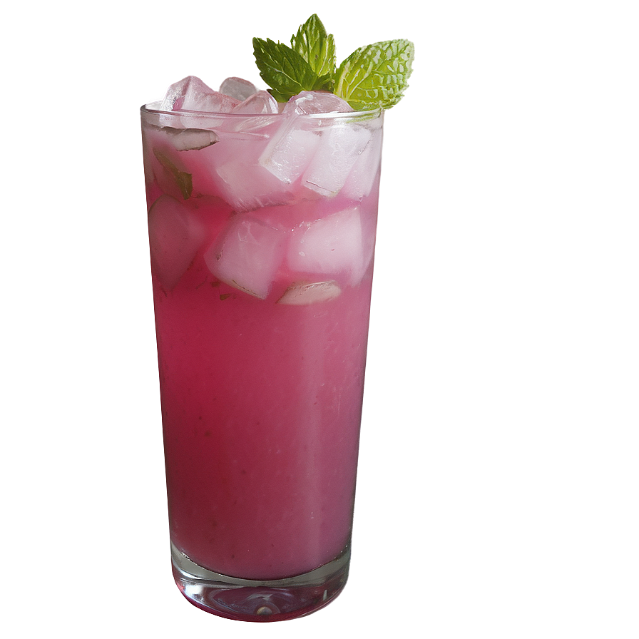 Pink Whitney With Mint Garnish Png 36 PNG Image