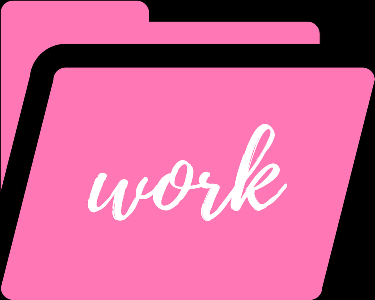 Pink Work Folders Icon PNG Image