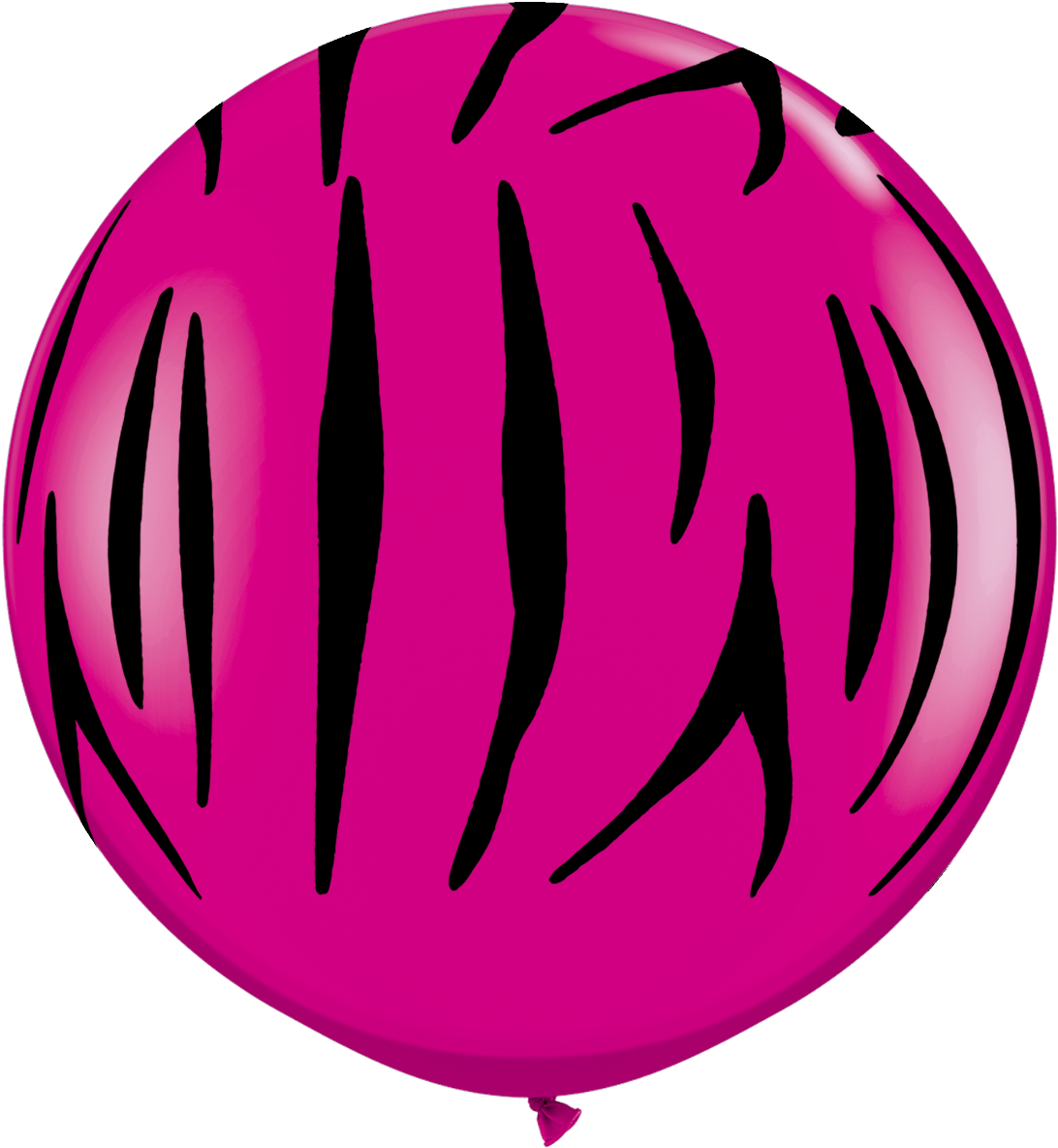 Pink Zebra Print Balloon PNG Image