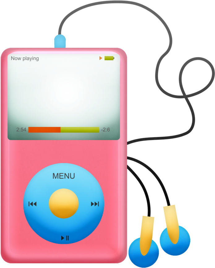 Pinki Pod Nanowith Earphones PNG Image