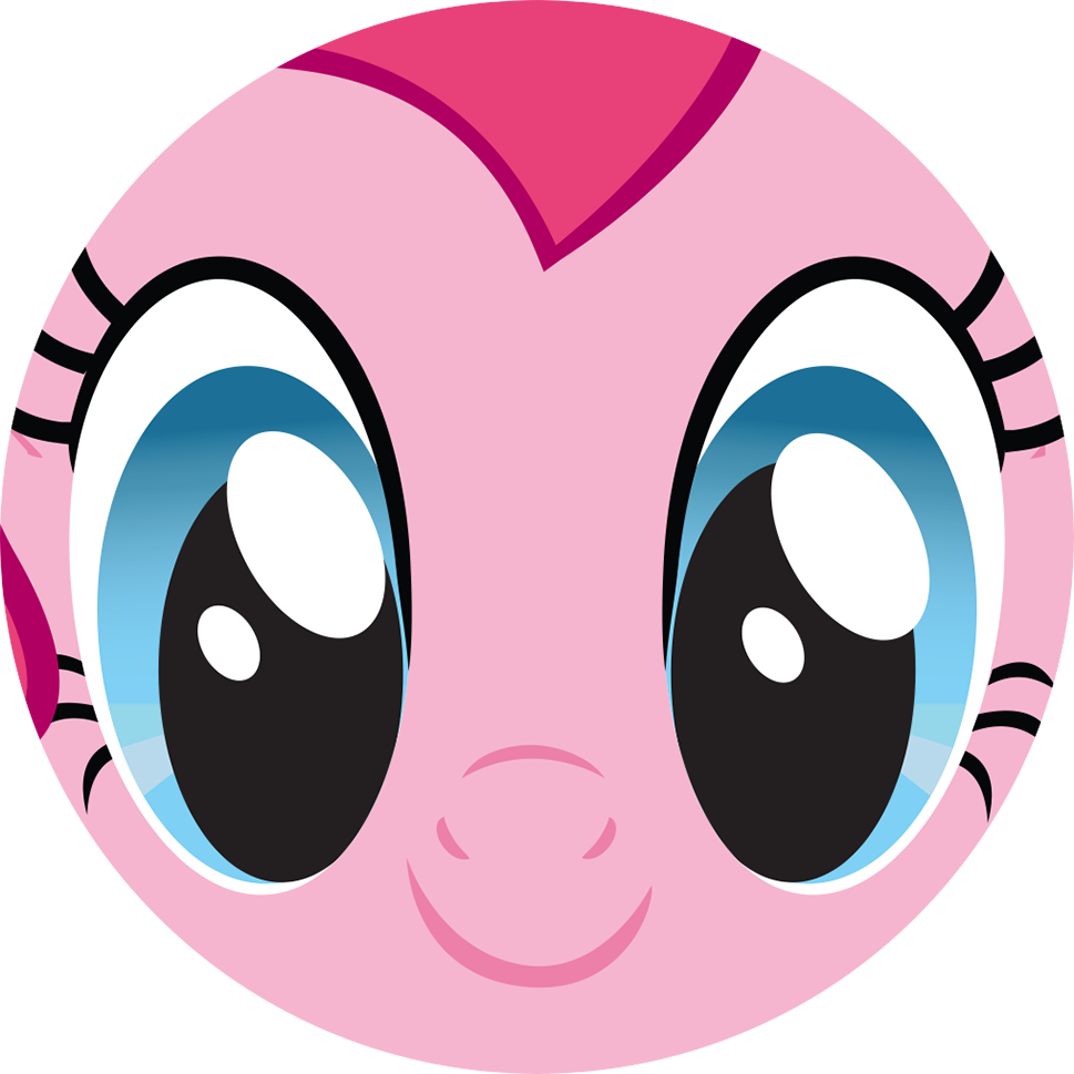 Pinkie Pie Close Up Vector Art PNG Image