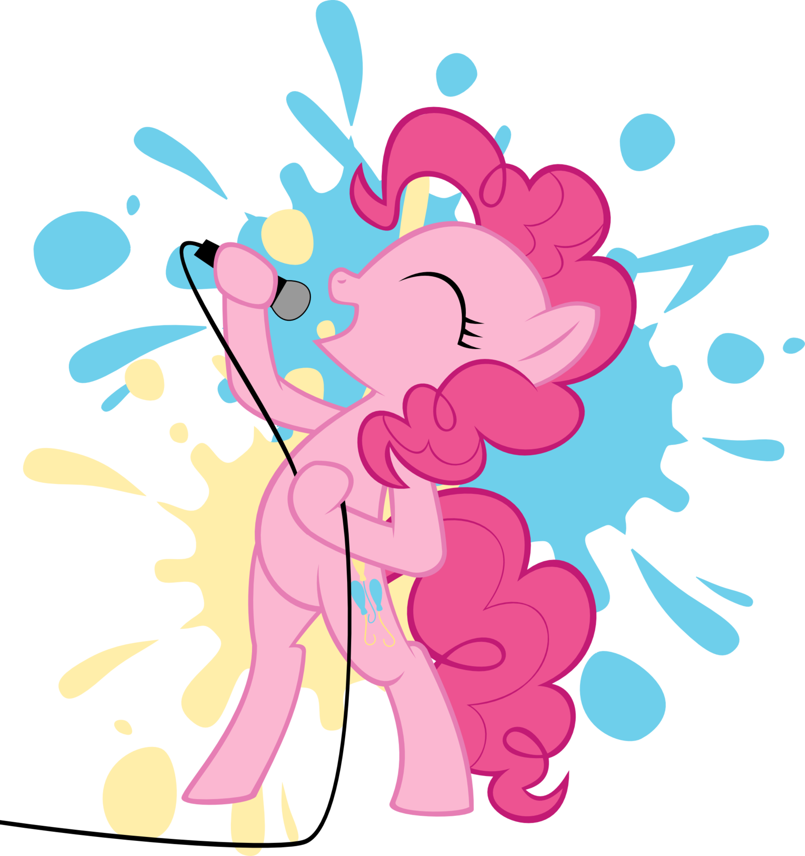 Pinkie Pie Singing Joyfully PNG Image