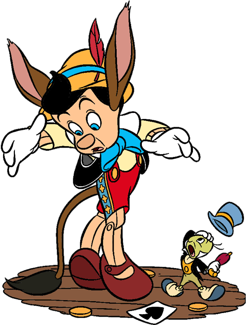 Pinocchioand Jiminy Cricket Illustration PNG Image