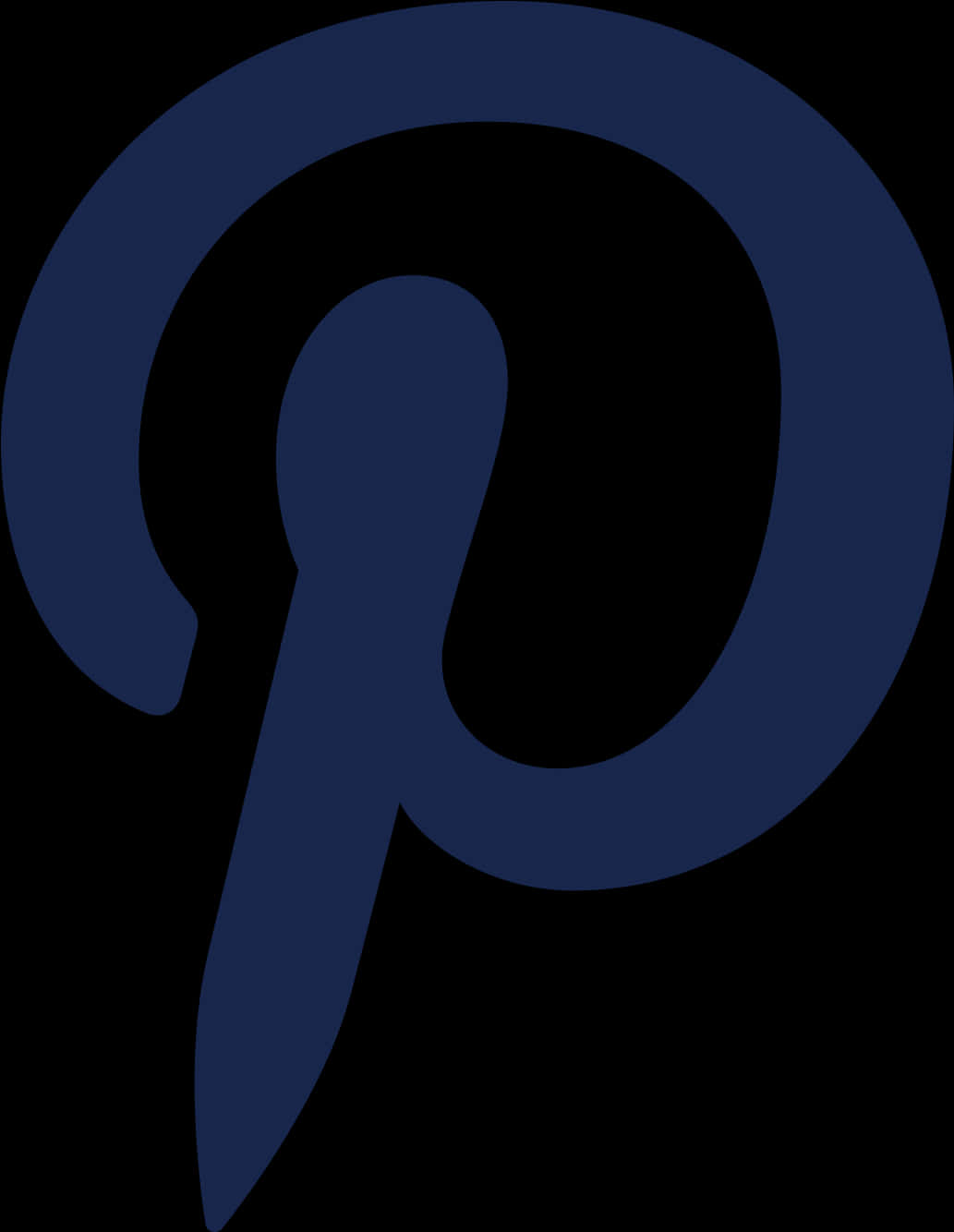 Pinterest Logo Dark Background PNG Image