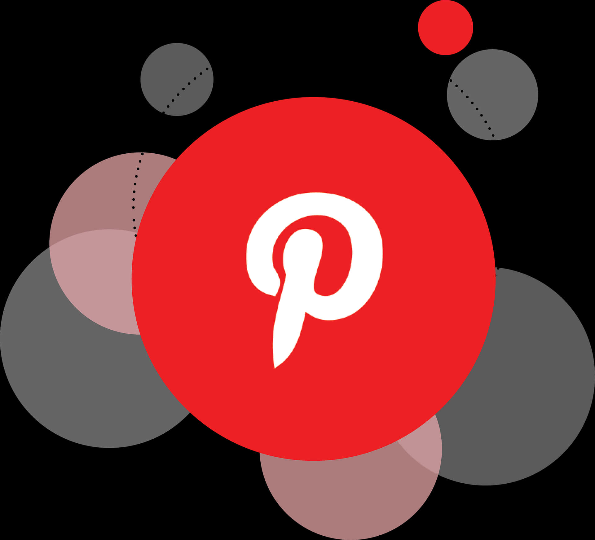 Pinterest Logo Red Circle Background PNG Image