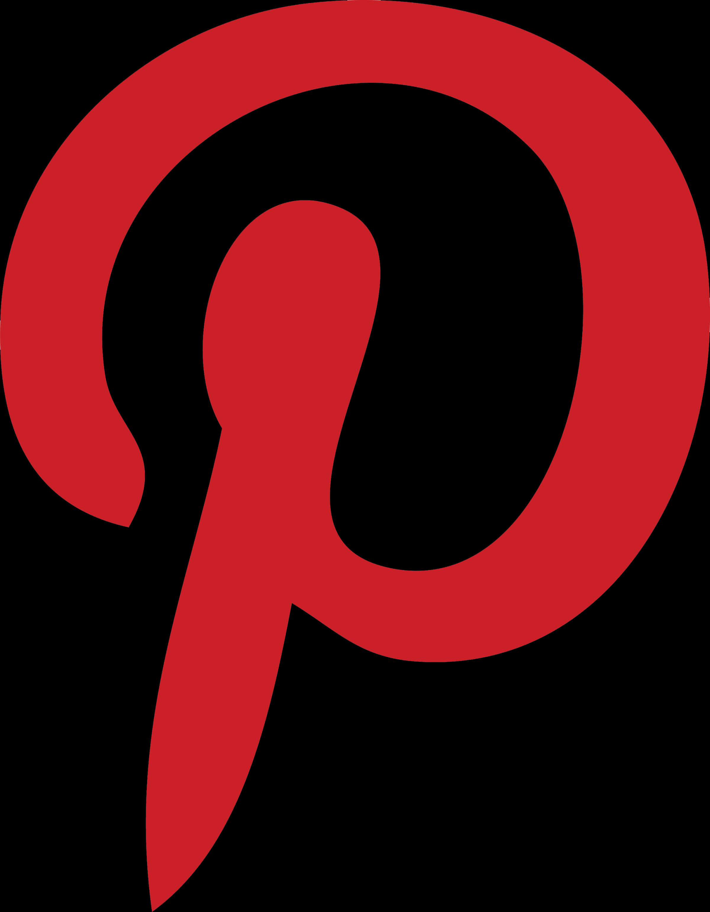 Pinterest Logo Redon Black PNG Image