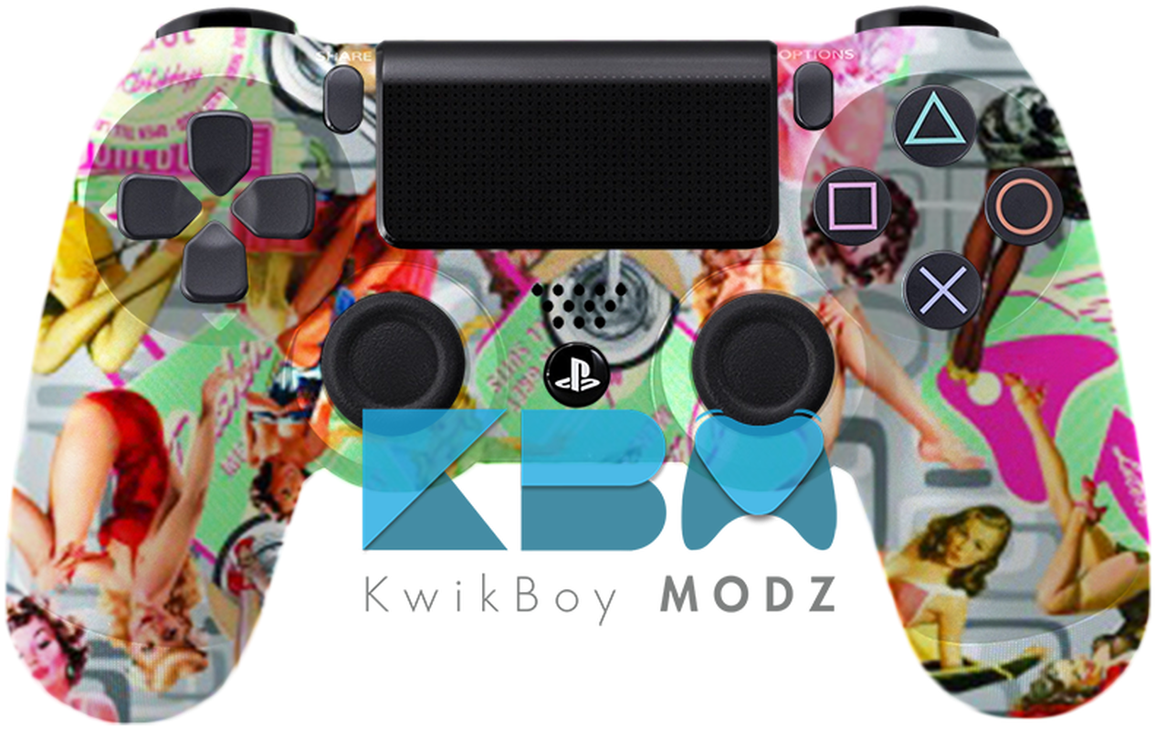 Pinup Custom P S4 Controller PNG Image