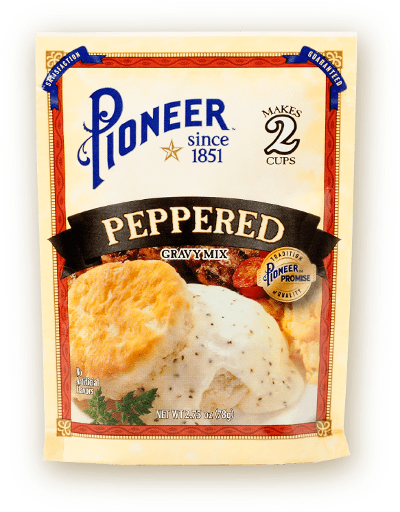 Pioneer Peppered Gravy Mix Packet PNG Image