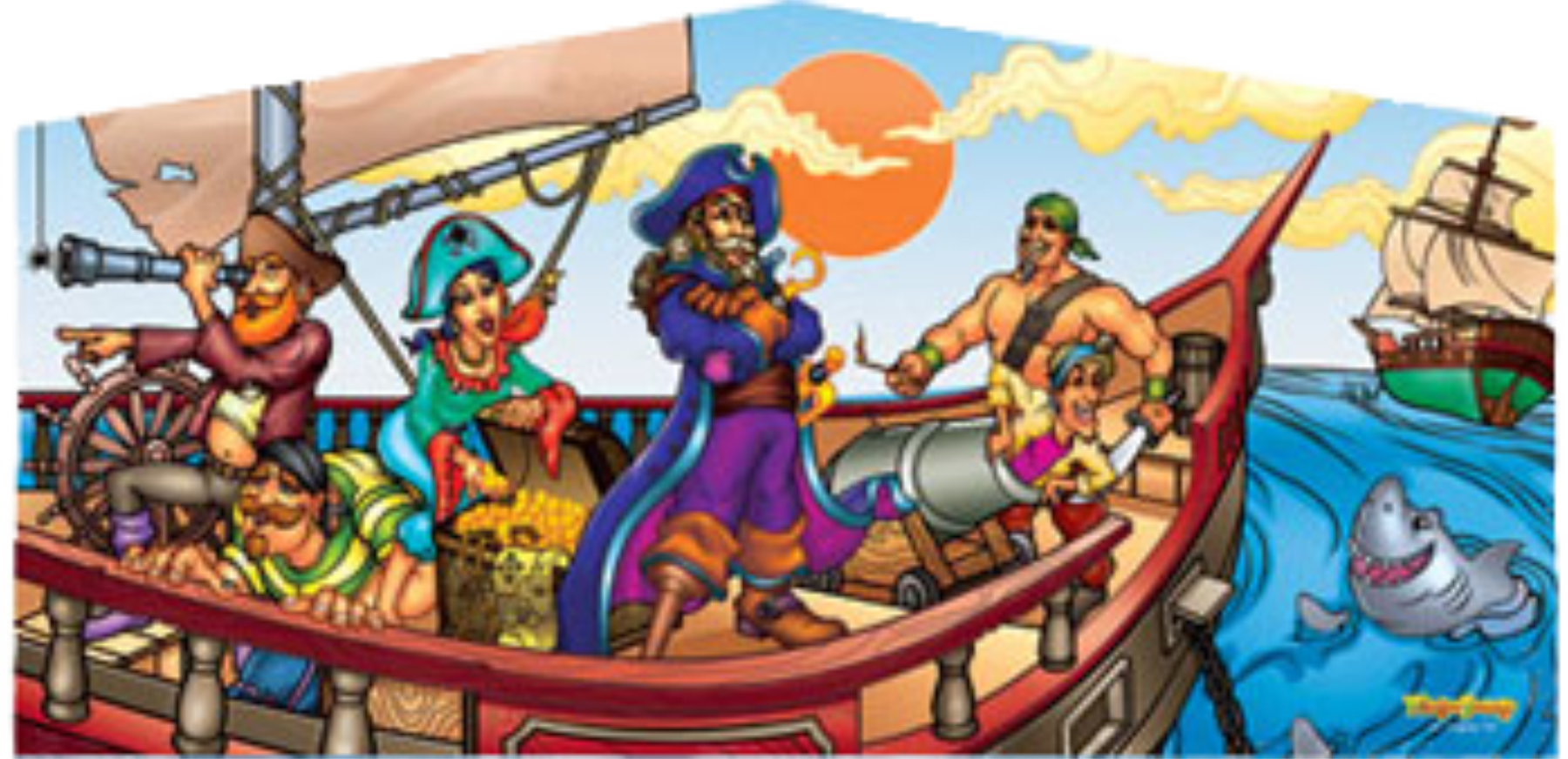 Pirate Adventureat Sunset PNG Image