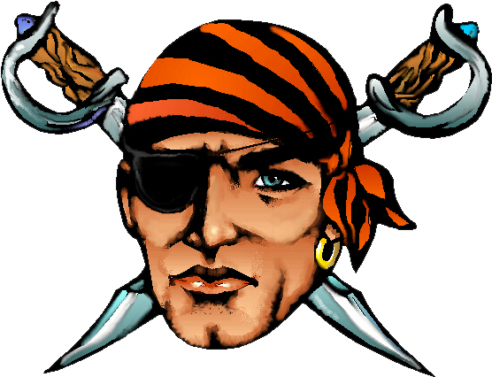 Pirate Captain Cartoon PNG Image