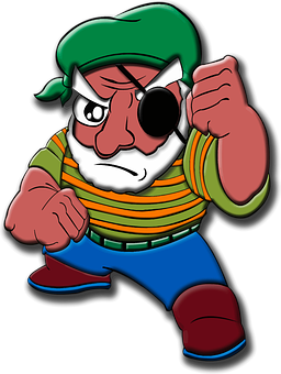 Pirate Cartoon Character PNG Image