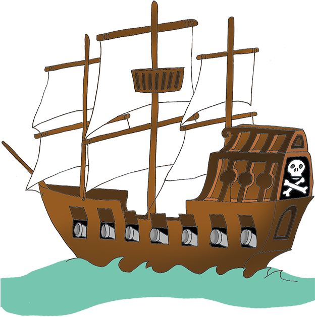 Pirate Ship Illustration PNG Image