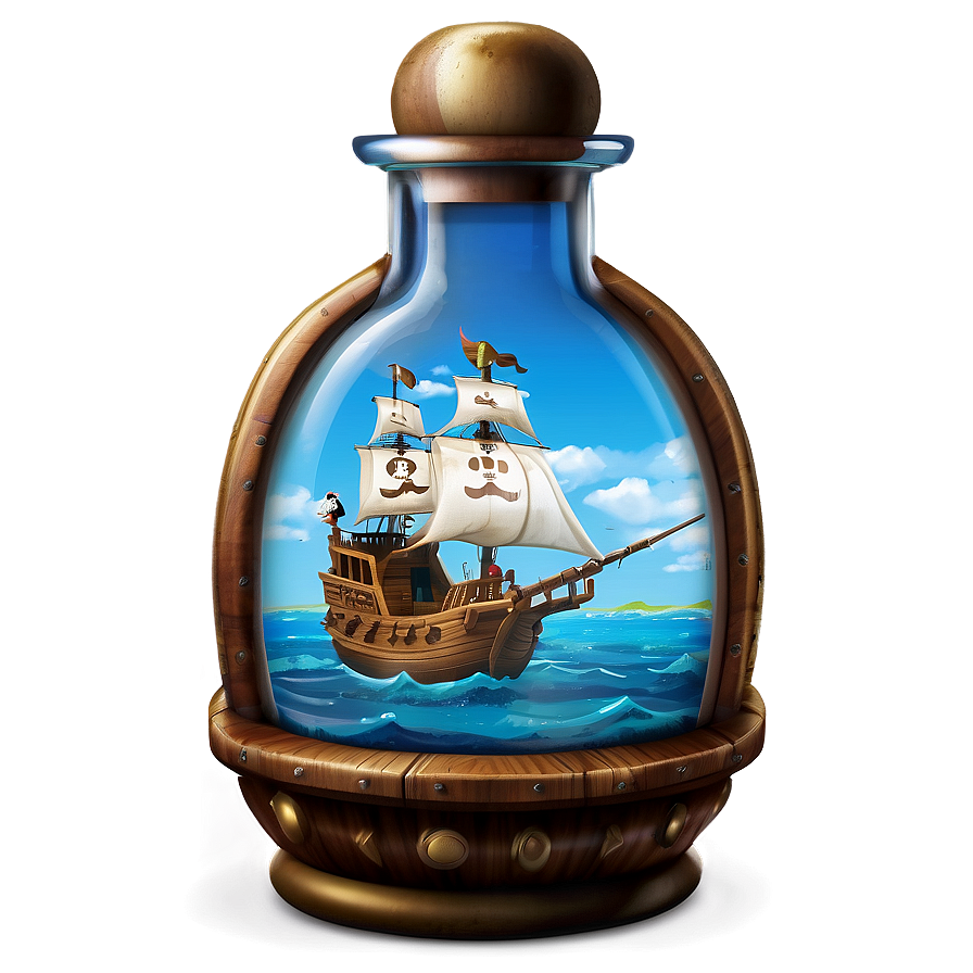 Pirate Ship In A Bottle Png Bns75 PNG Image