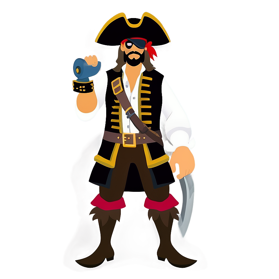 Pirate Theme Cartoon Character Png 6 PNG Image