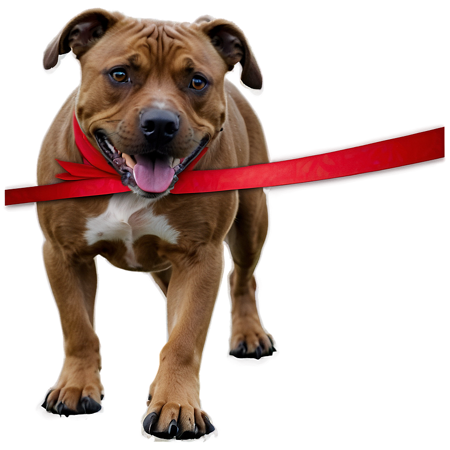 Pitbull With Ribbon Png 97 PNG Image