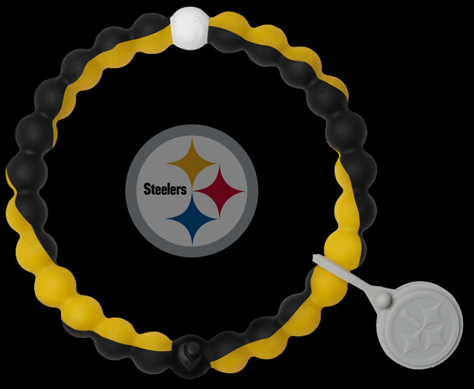 Pittsburgh Steelers Logo Beaded Necklace PNG Image