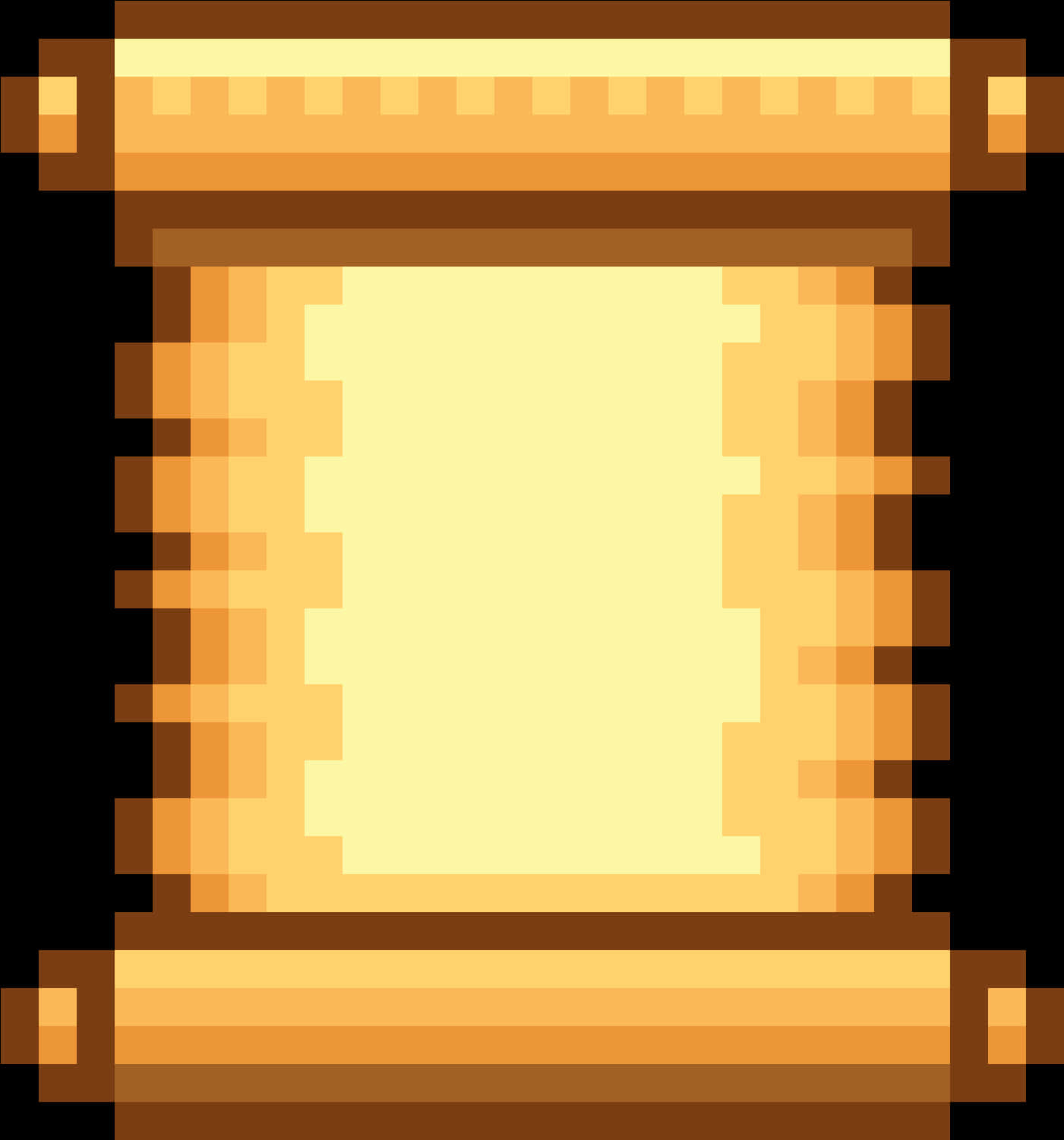 Pixel Art Ancient Scroll PNG Image