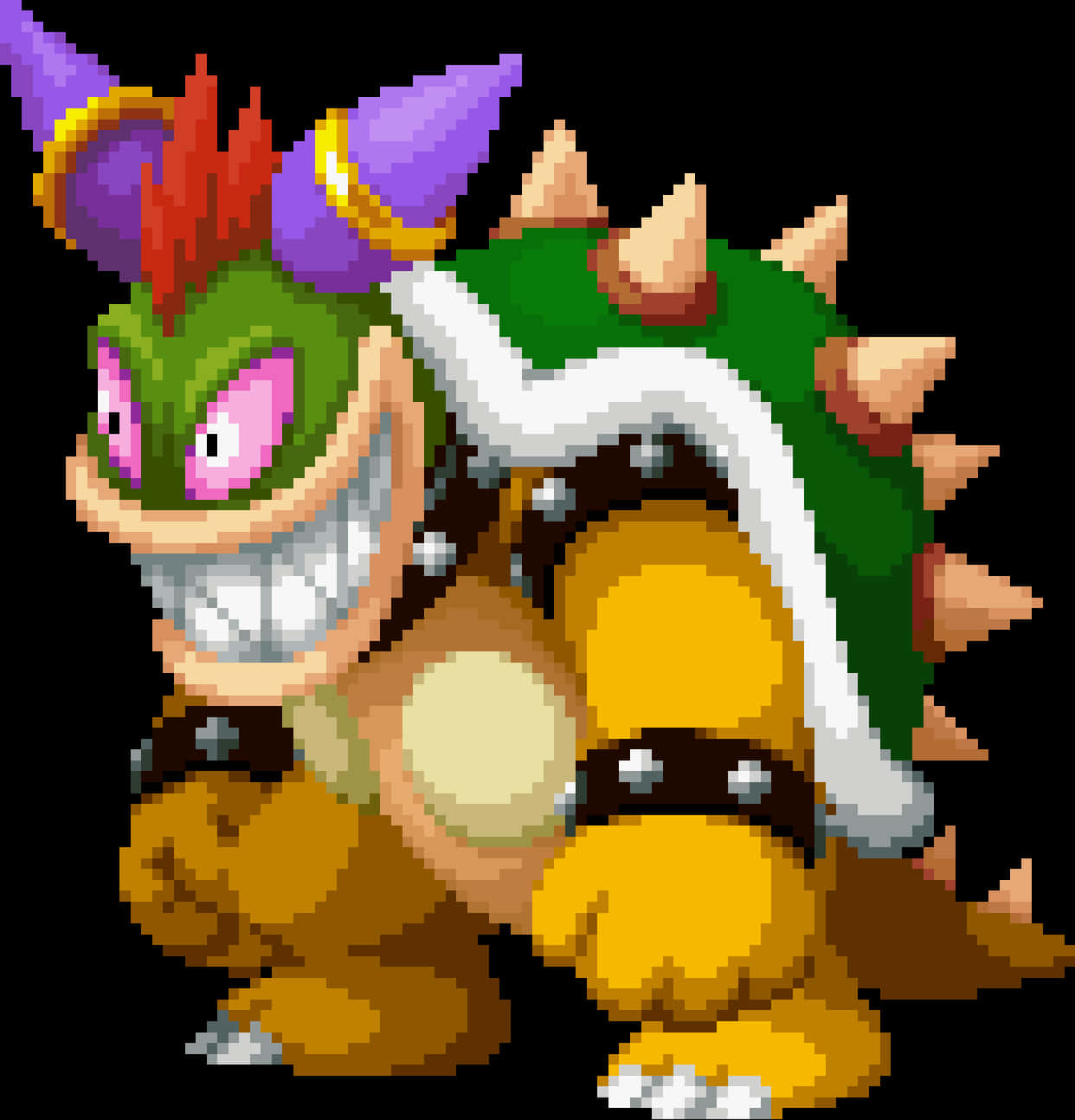 Pixel Art Bowser PNG Image