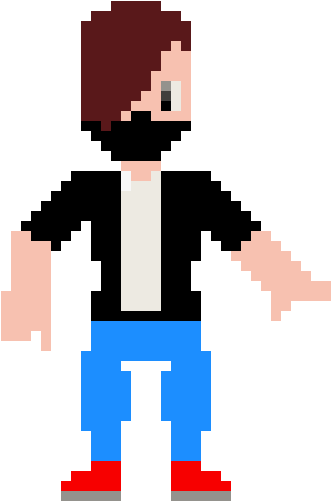 Pixel Art Character Standing PNG Image