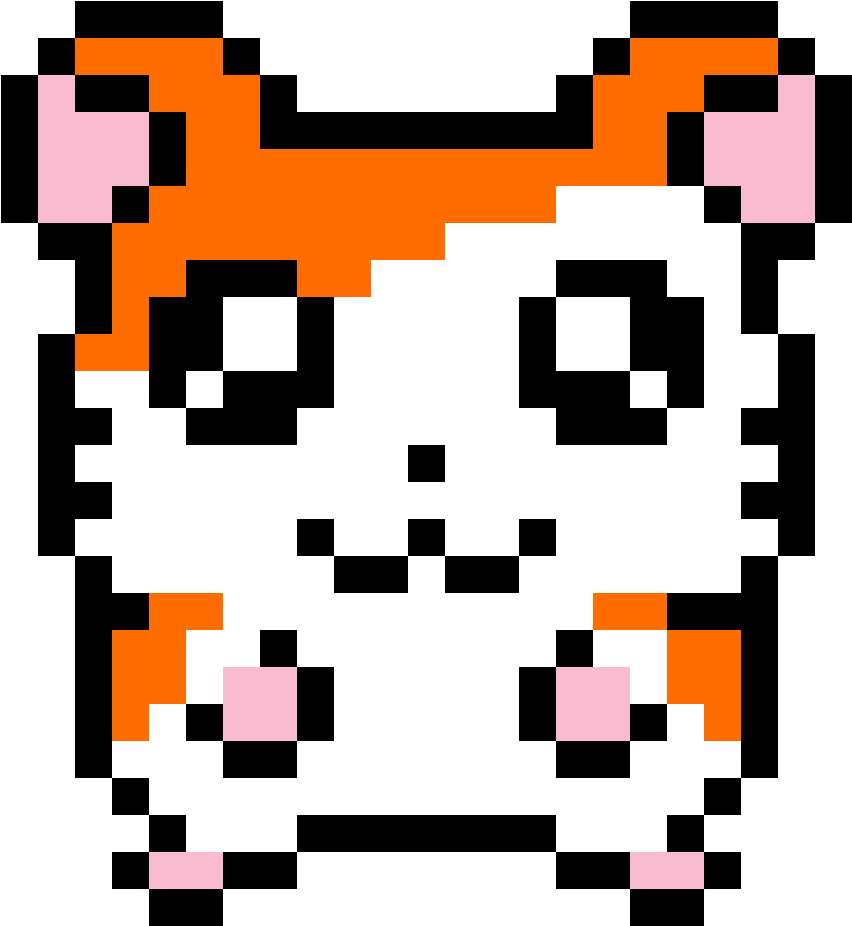 Pixel Art Cute Tiger Cub PNG Image