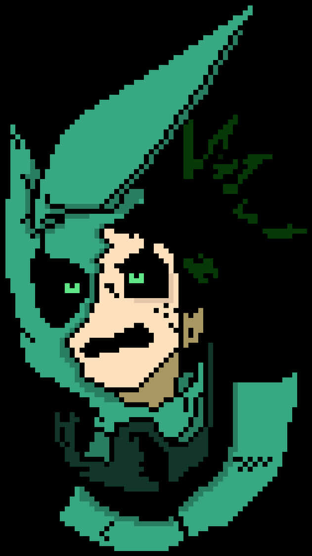 Pixel Art Deku My Hero Academia PNG Image