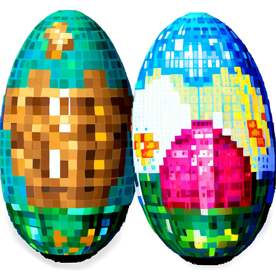 Pixel Art Easter Eggs Png 2 PNG Image