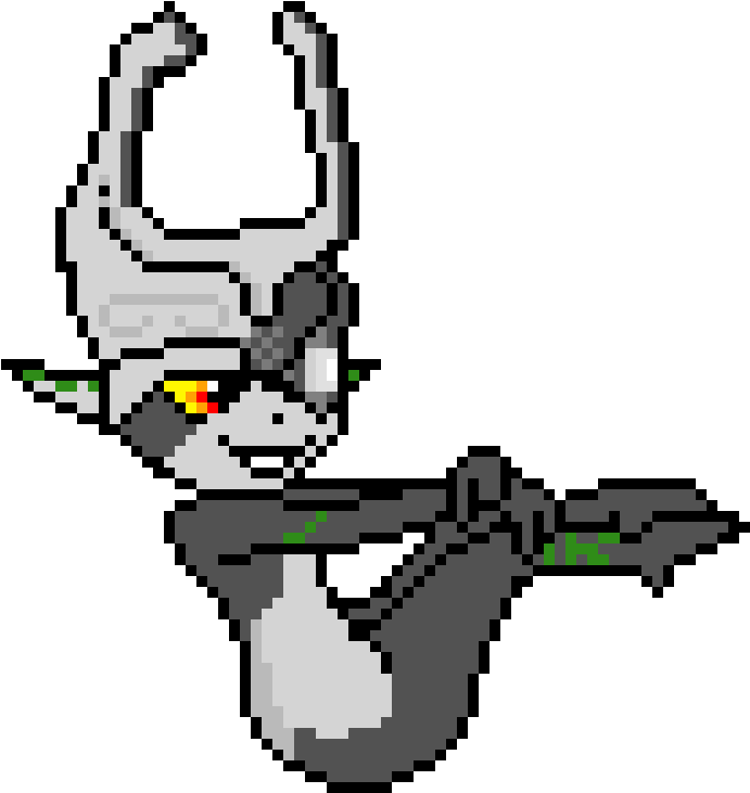 Pixel Art_ Horned Character_ Flying Pose PNG Image