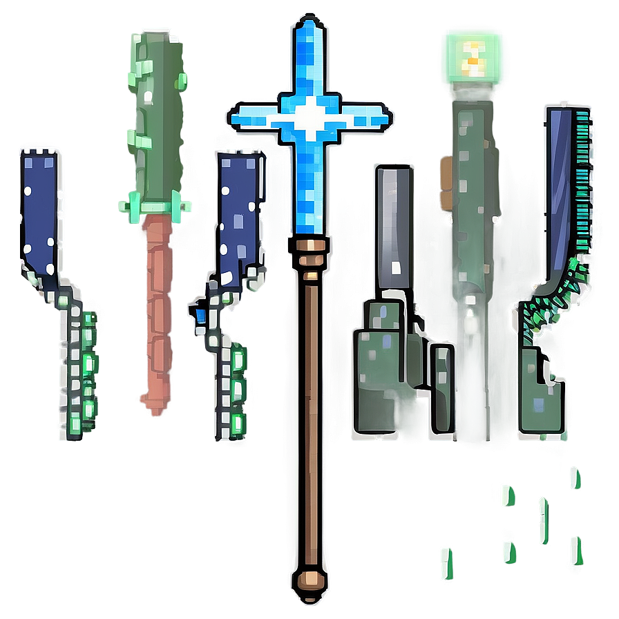 Pixel Art Magic Wand Png Wfy PNG Image