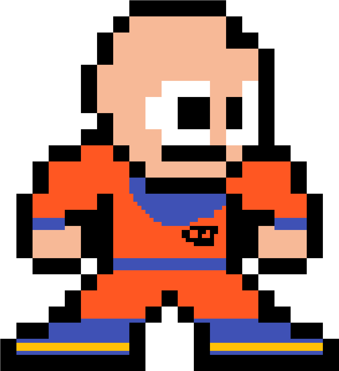 Pixel Art Martial Artist PNG Image