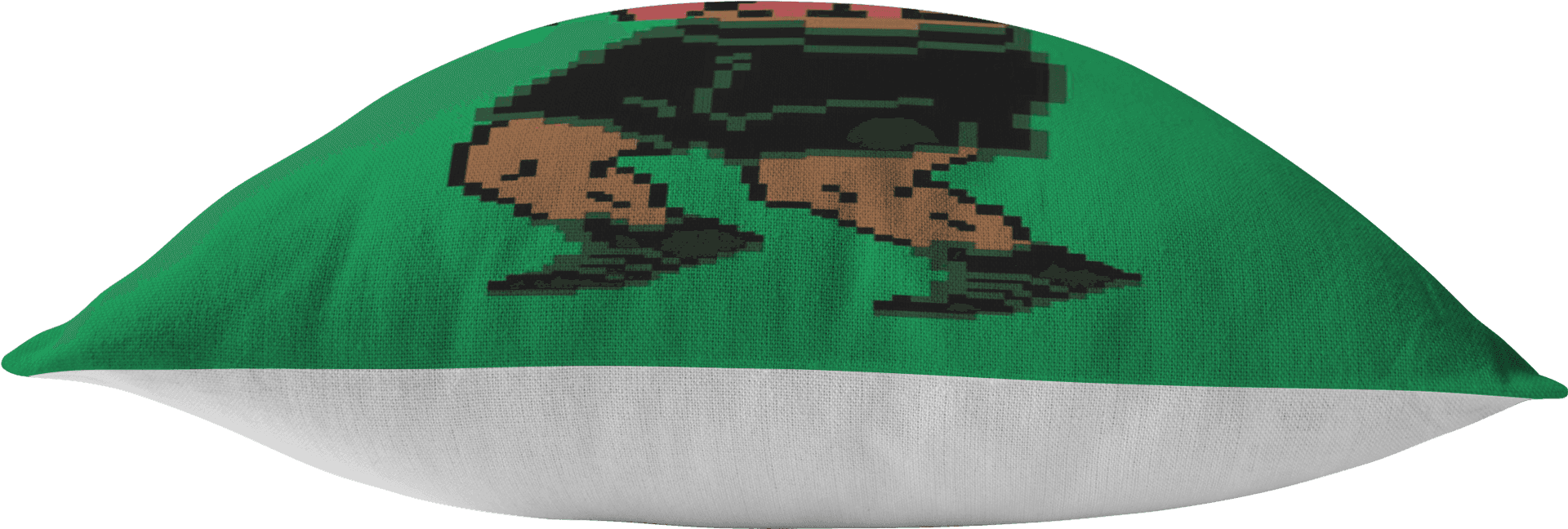 Pixel Art Possumon Green Pillow PNG Image