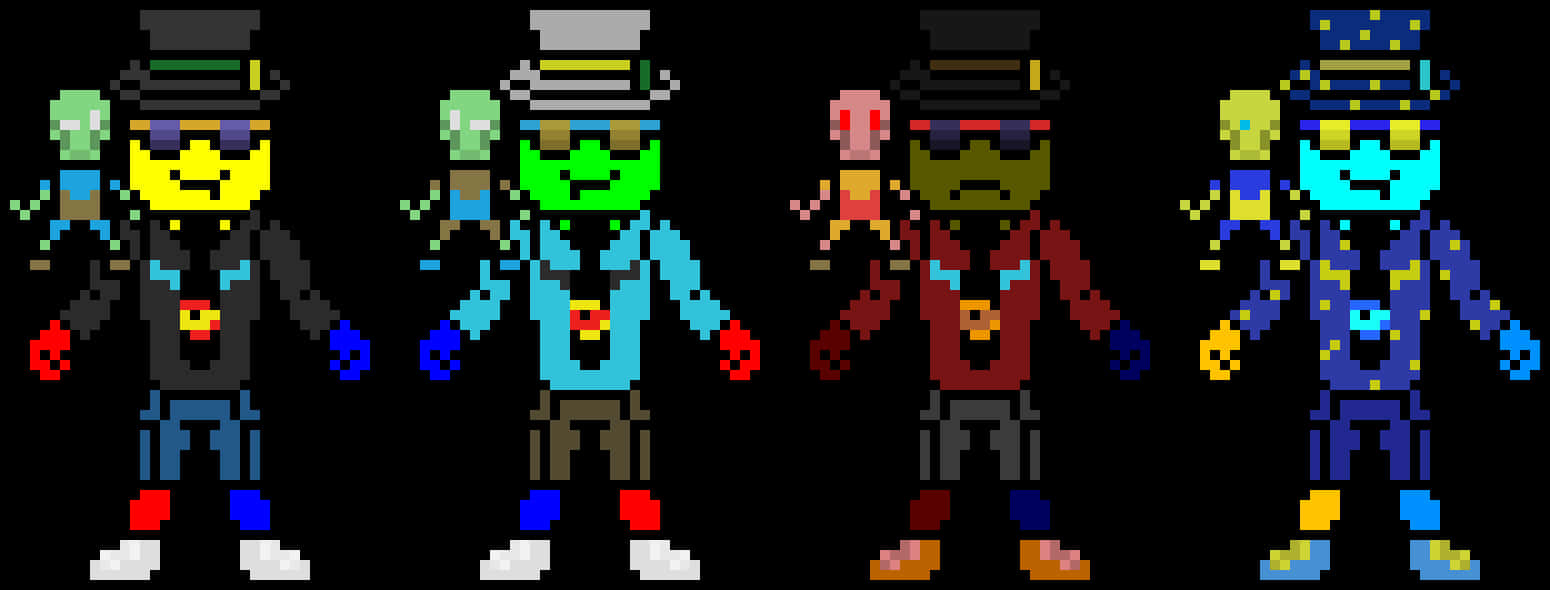 Pixel Art Roblox Characters PNG Image