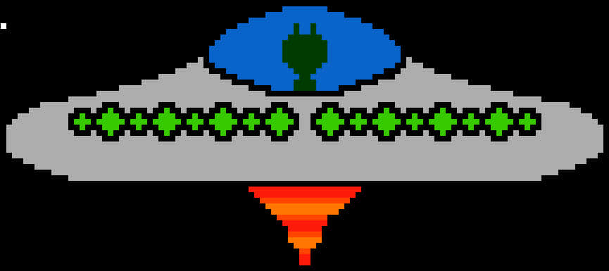 Pixel Art U F Owith Beam PNG Image