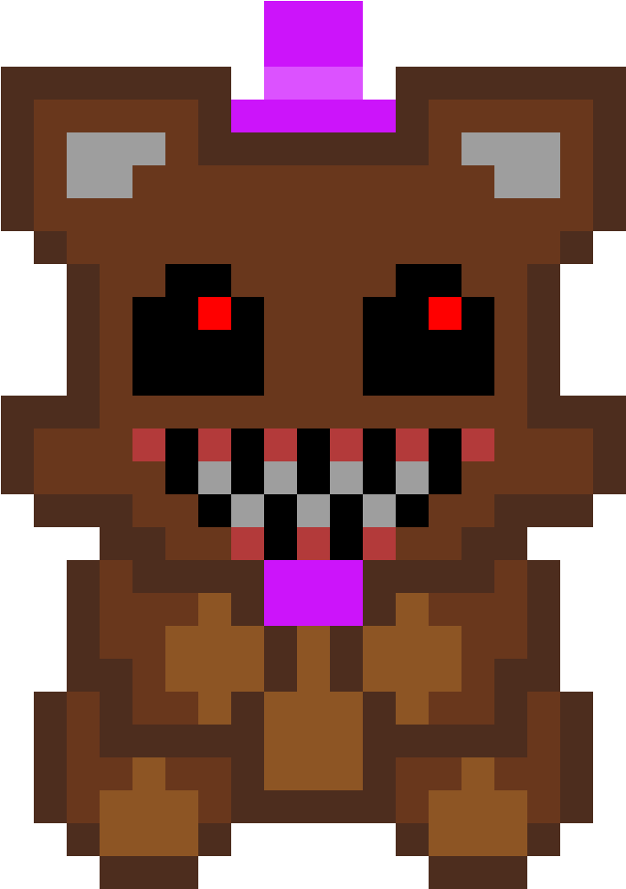 Pixel_ Bear_ Animation_ Character_ Grid PNG Image