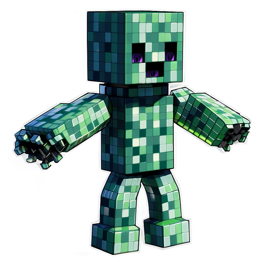 Pixel Creeper Design Png Llm PNG Image