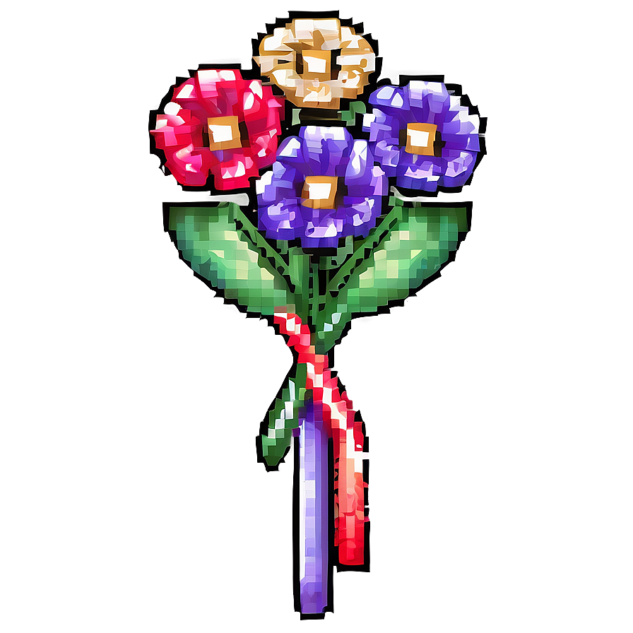 Pixel Flower Bouquet Png 14 PNG Image