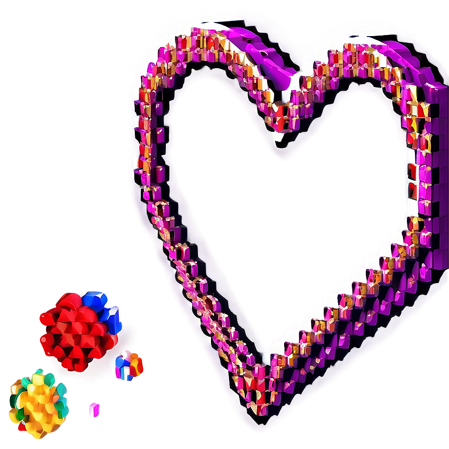 Pixel Heart Decoration Png 05252024 PNG Image