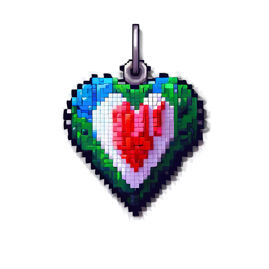 Pixel Heart Decoration Png 05252024 PNG Image