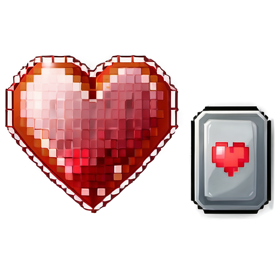 Pixel Heart Emoji Png 05252024 PNG Image