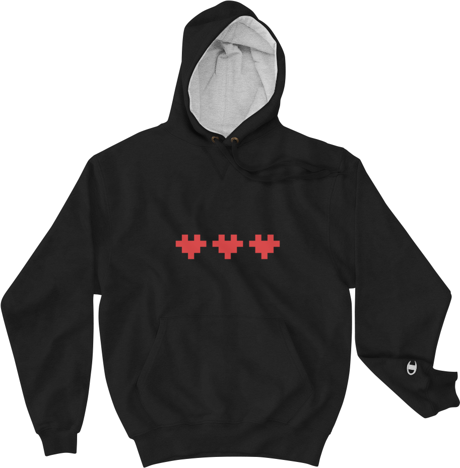 Pixel Heart Hoodie Design PNG Image