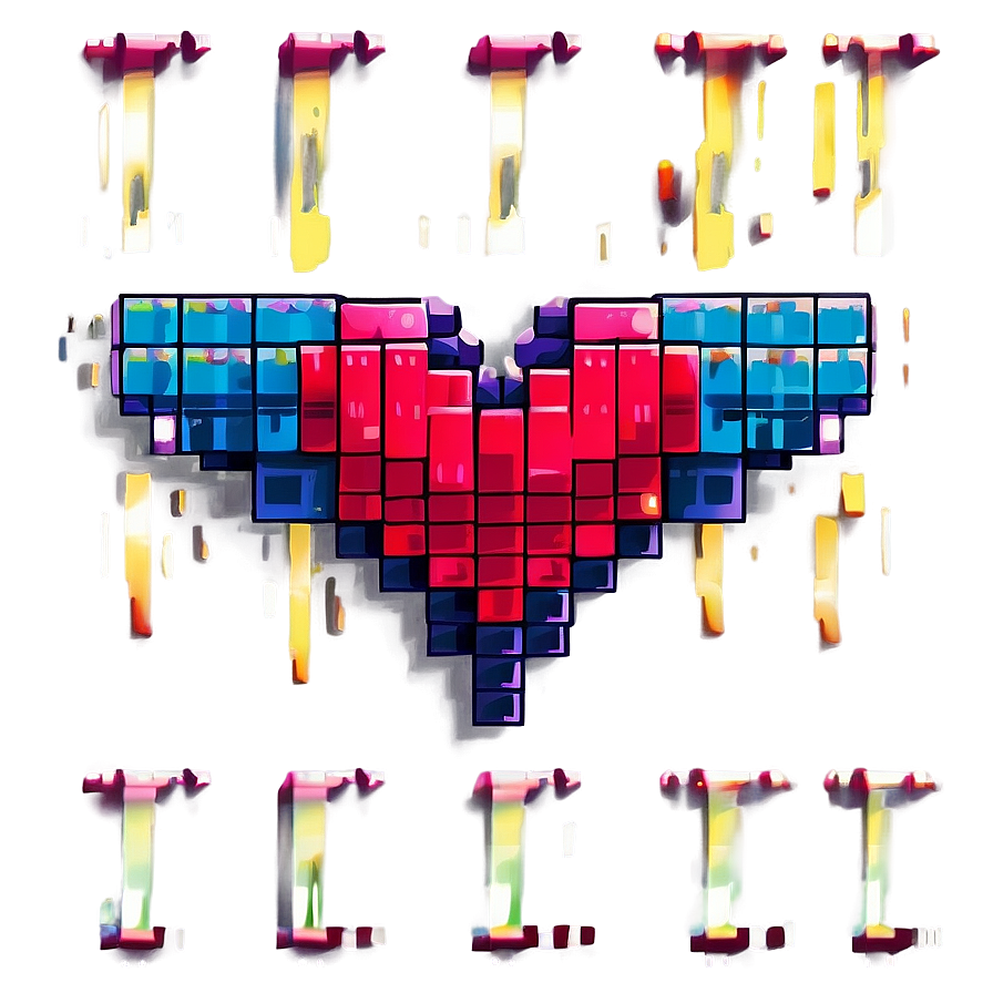 Pixel Heart Logo Png Piy PNG Image